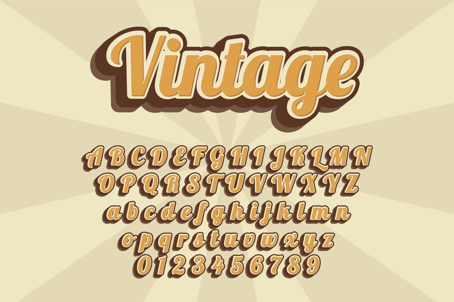 Modern Vintage Text Style Effect vector