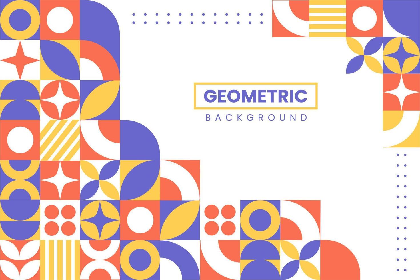 Geometric Shape Mosaic Template Background vector