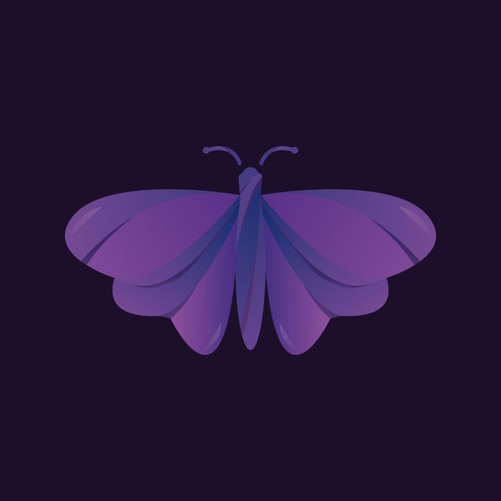 Beautiful purple butterfly logo, perfect for team or personal logos vector