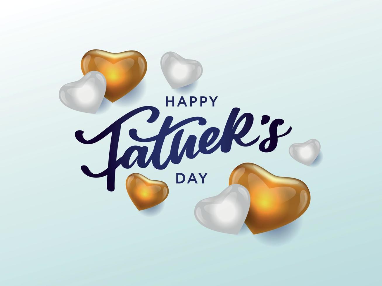 Happy Father's Day Calligraphy greeting card. Banner Vector illustration.