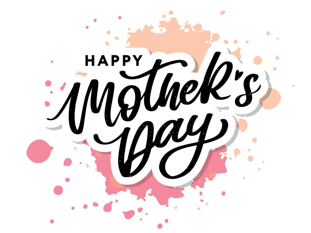 fondo de banner de tarjeta de felicitación de caligrafía de feliz día de la madre vector