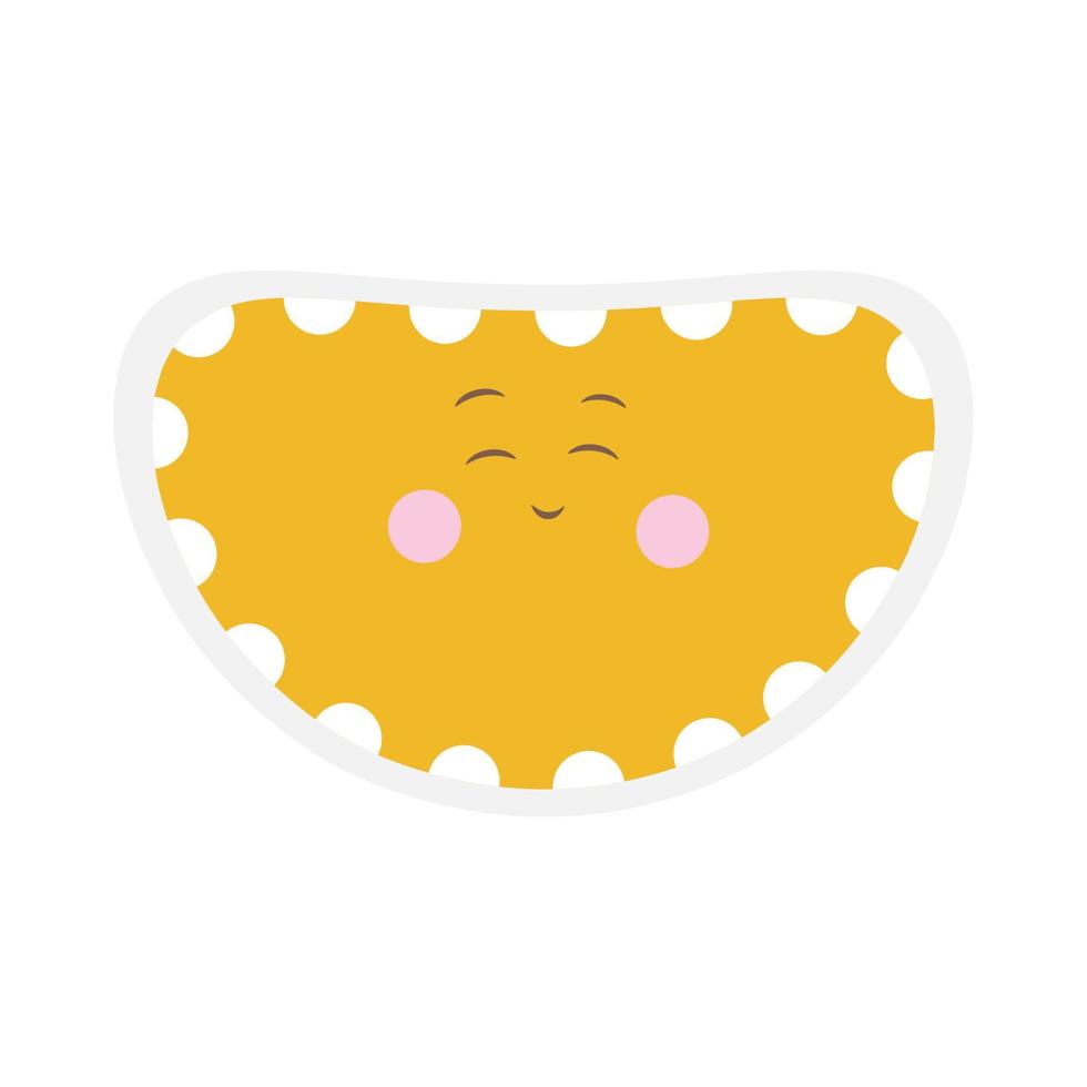 Cute emoji face vector