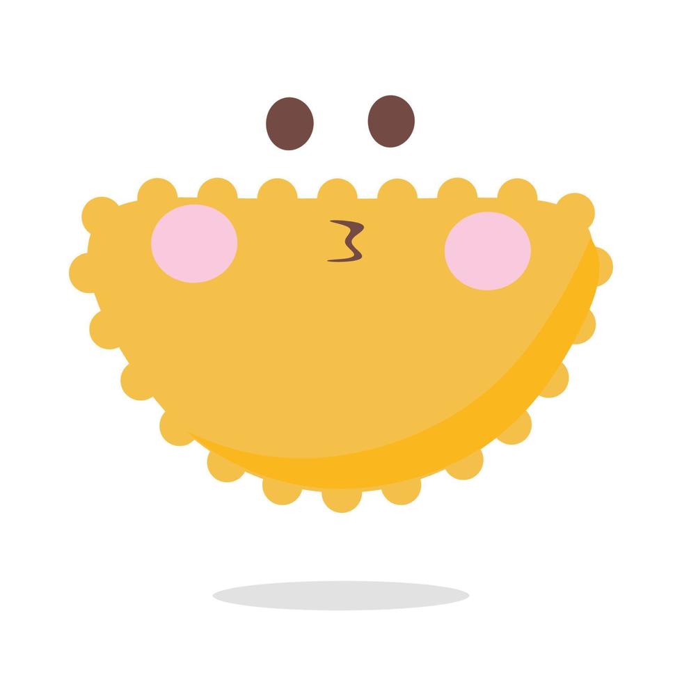 Cute emoji flat kawaii vector design hand drawn illustration