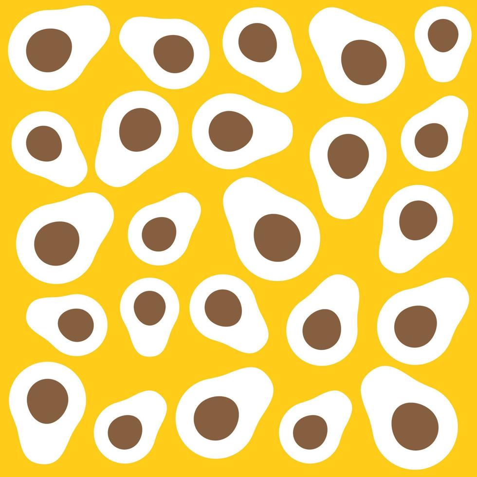 Avocado seamless pattern vector