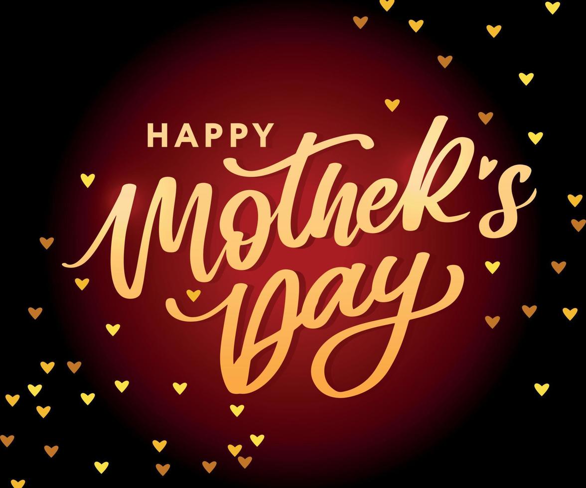 Happy Mother's Day Calligraphy greeting card banner Background vector