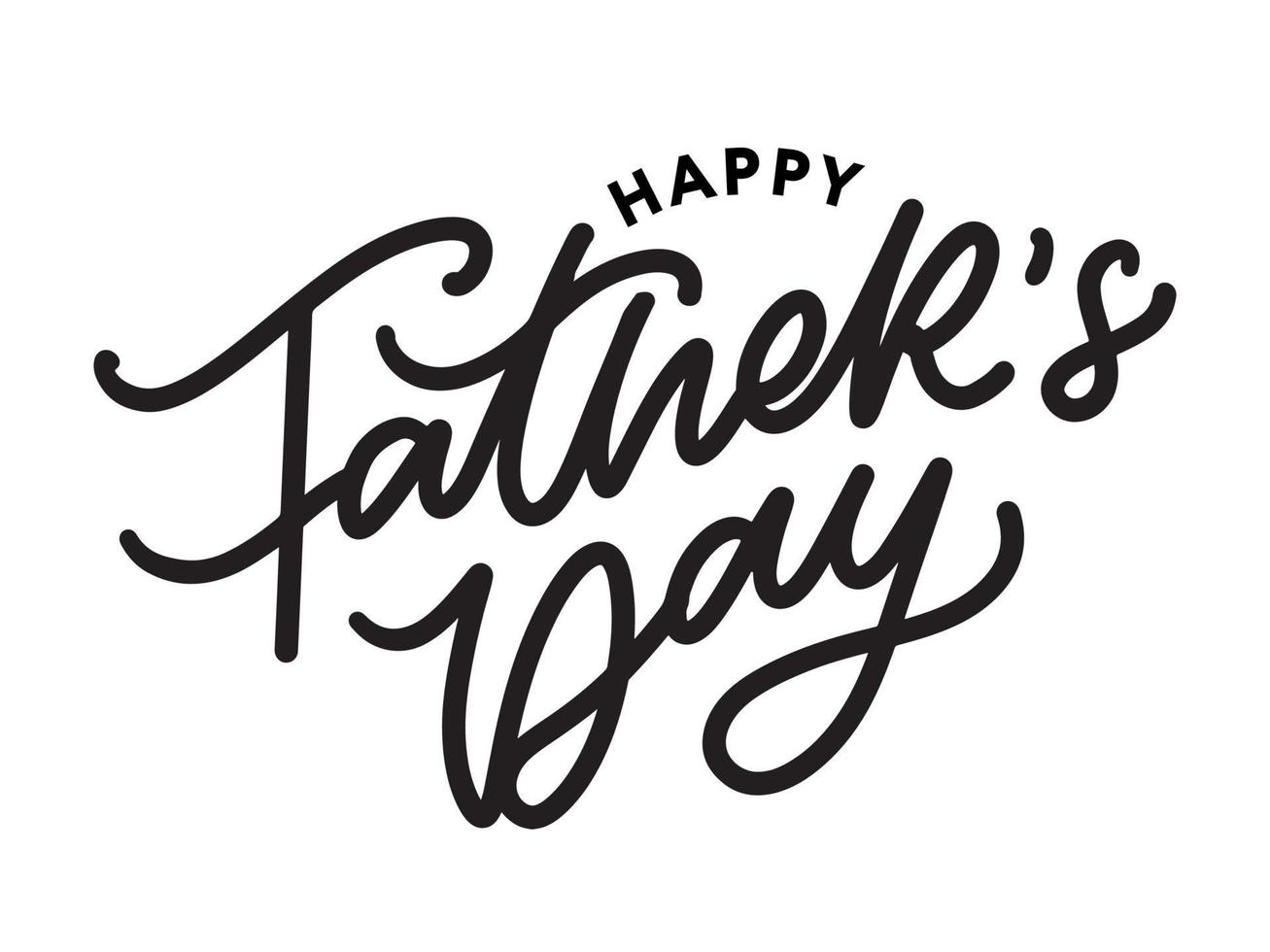 Happy Father's Day Calligraphy greeting card. Banner Vector illustration.