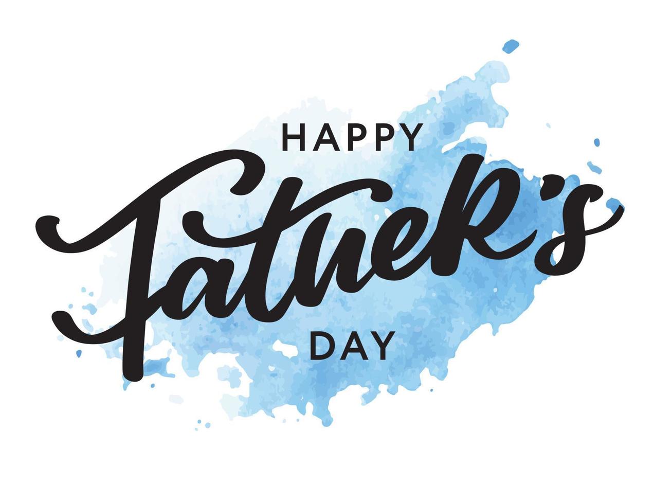 Happy Father's Day Calligraphy greeting card. Banner Vector illustration.