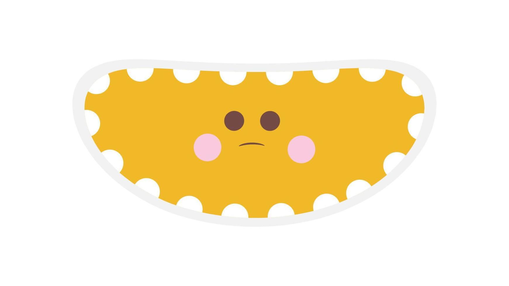 Cute emoji face vector