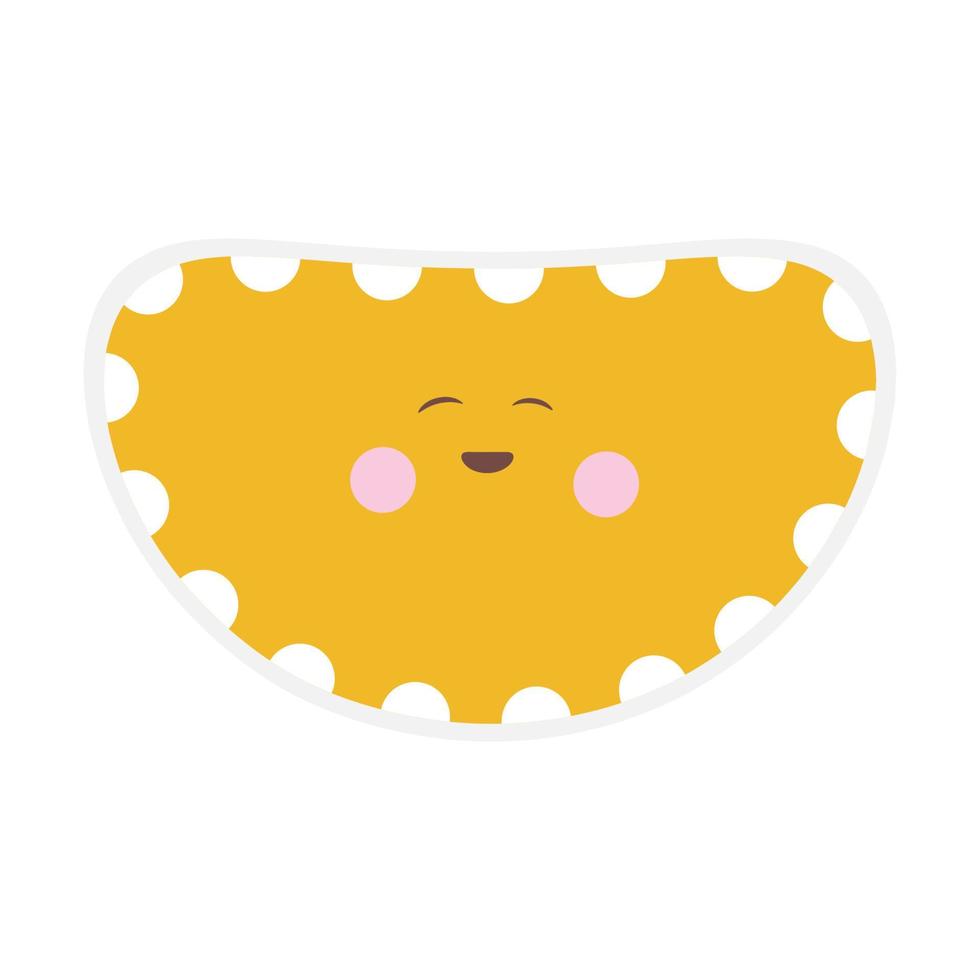 Cute emoji face vector