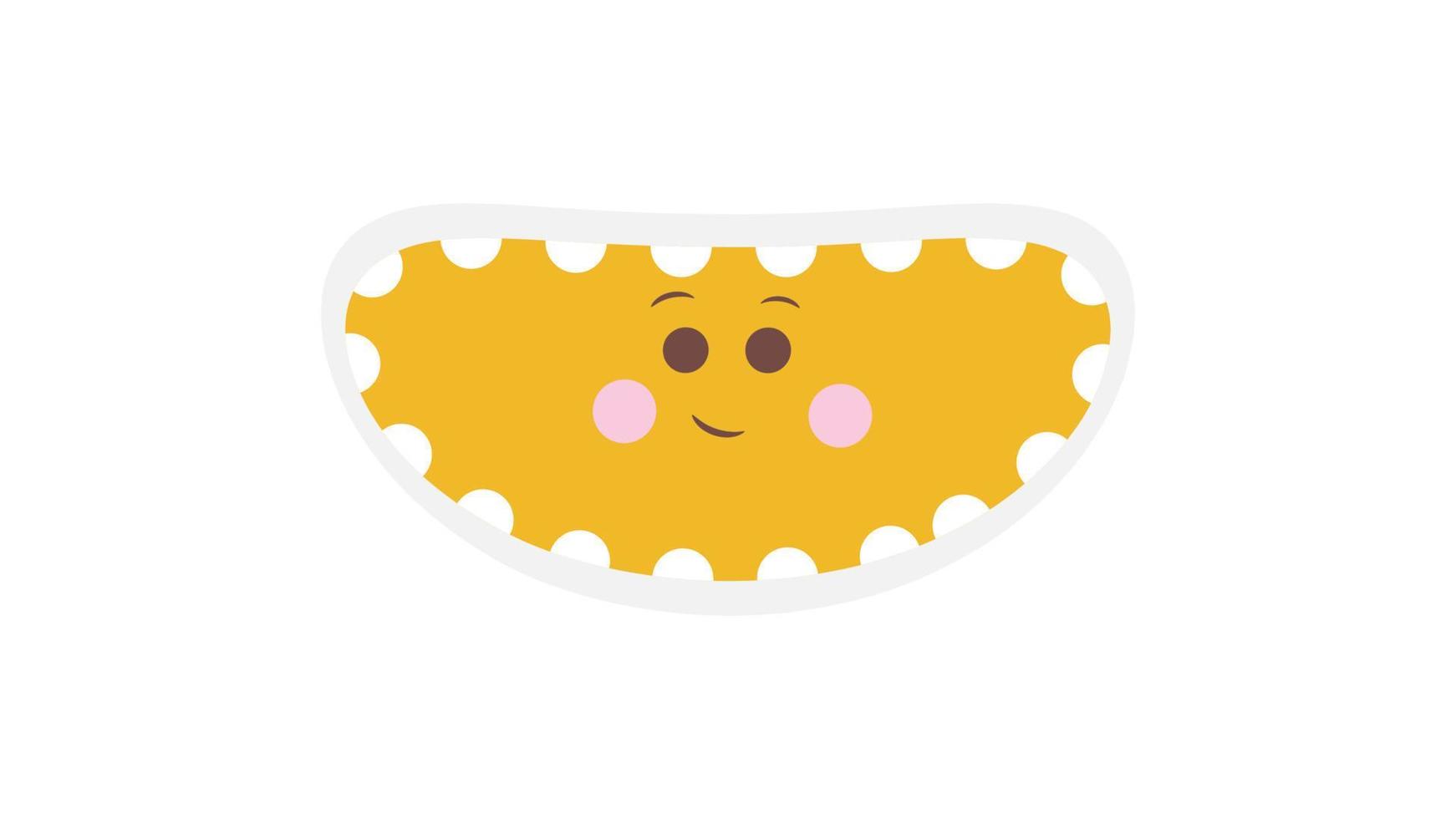 Cute emoji face vector