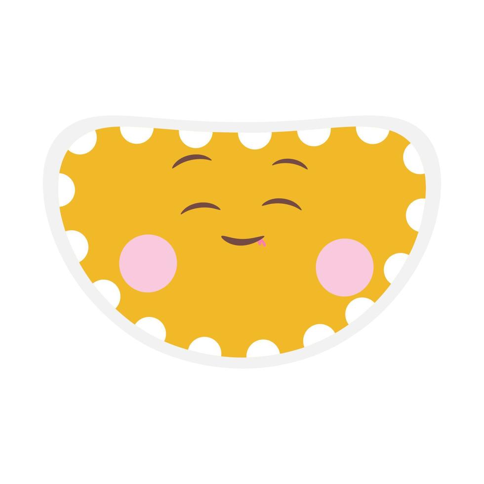 Cute emoji face vector