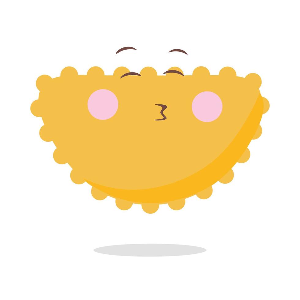 Cute emoji flat kawaii vector design hand drawn illustration