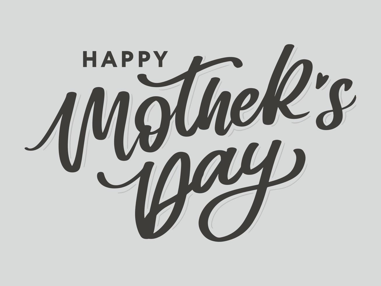 Happy Mother's Day Calligraphy greeting card banner Background vector