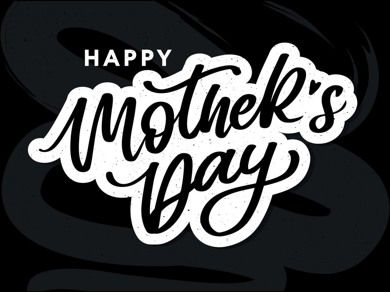 Happy Mother's Day Calligraphy greeting card banner Background vector