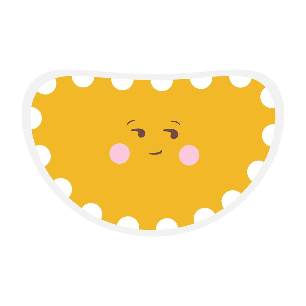 Cute emoji face vector