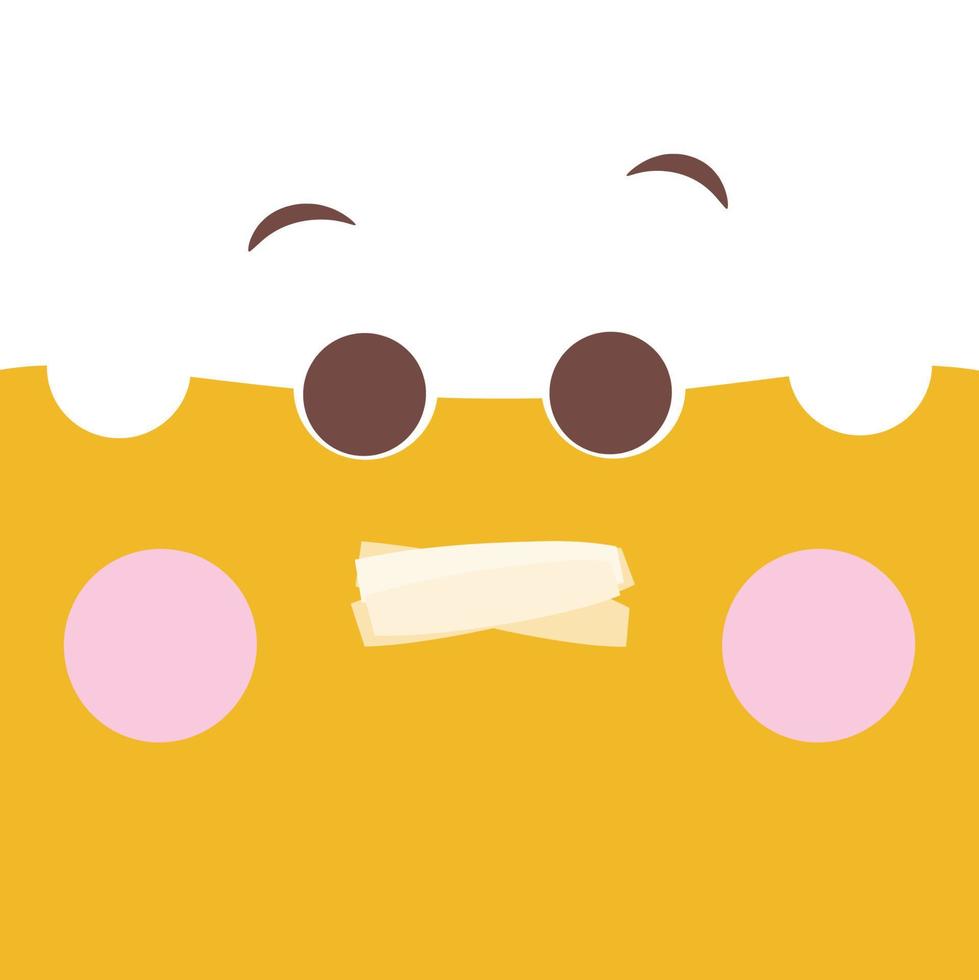 emoticono plano lindo emoji pegatina vector