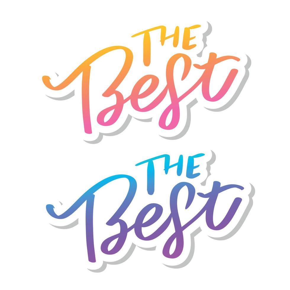 The Best Hand drawn lettering card with heart. The inscription Perfect design for greeting cards, posters, T-shirts, banners, print invitations. vector