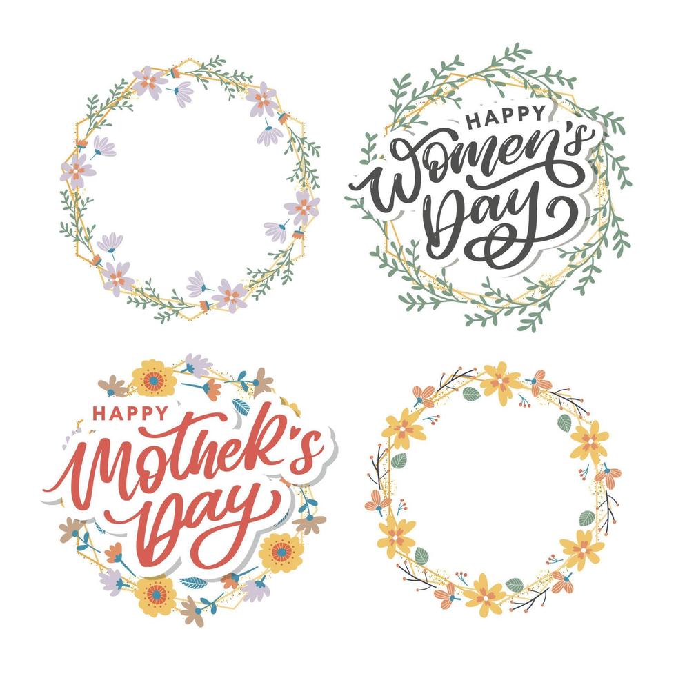 Happy Mother's Day Calligraphy greeting card banner Background vector