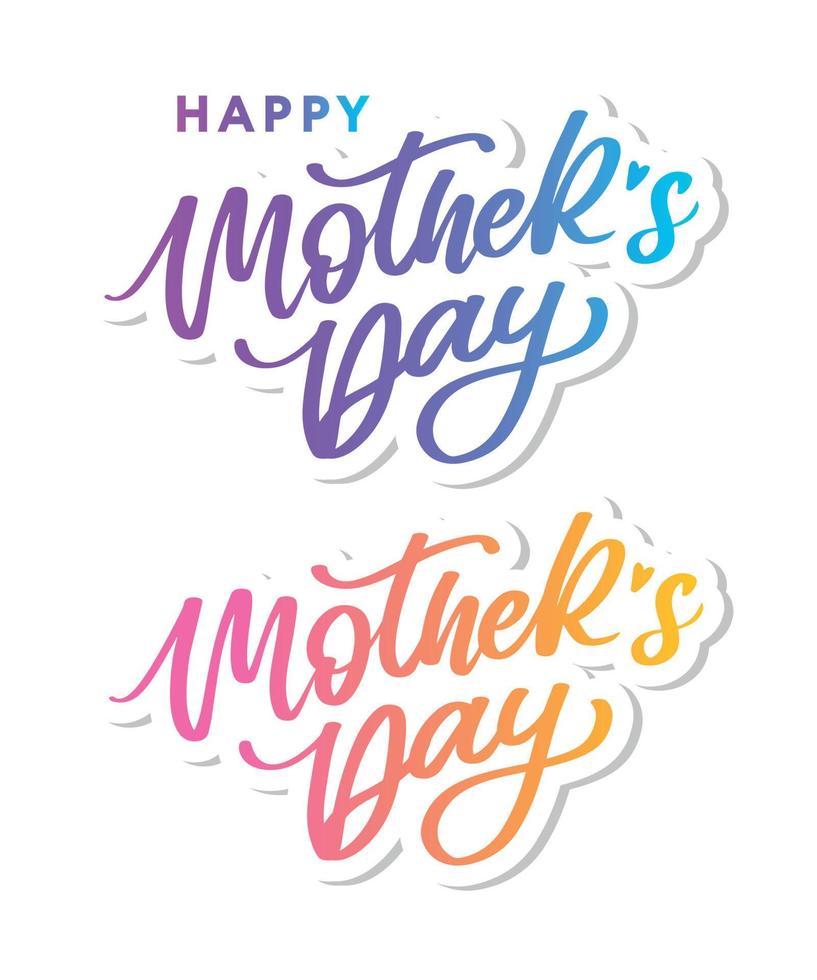 fondo de banner de tarjeta de felicitación de caligrafía de feliz día de la madre vector