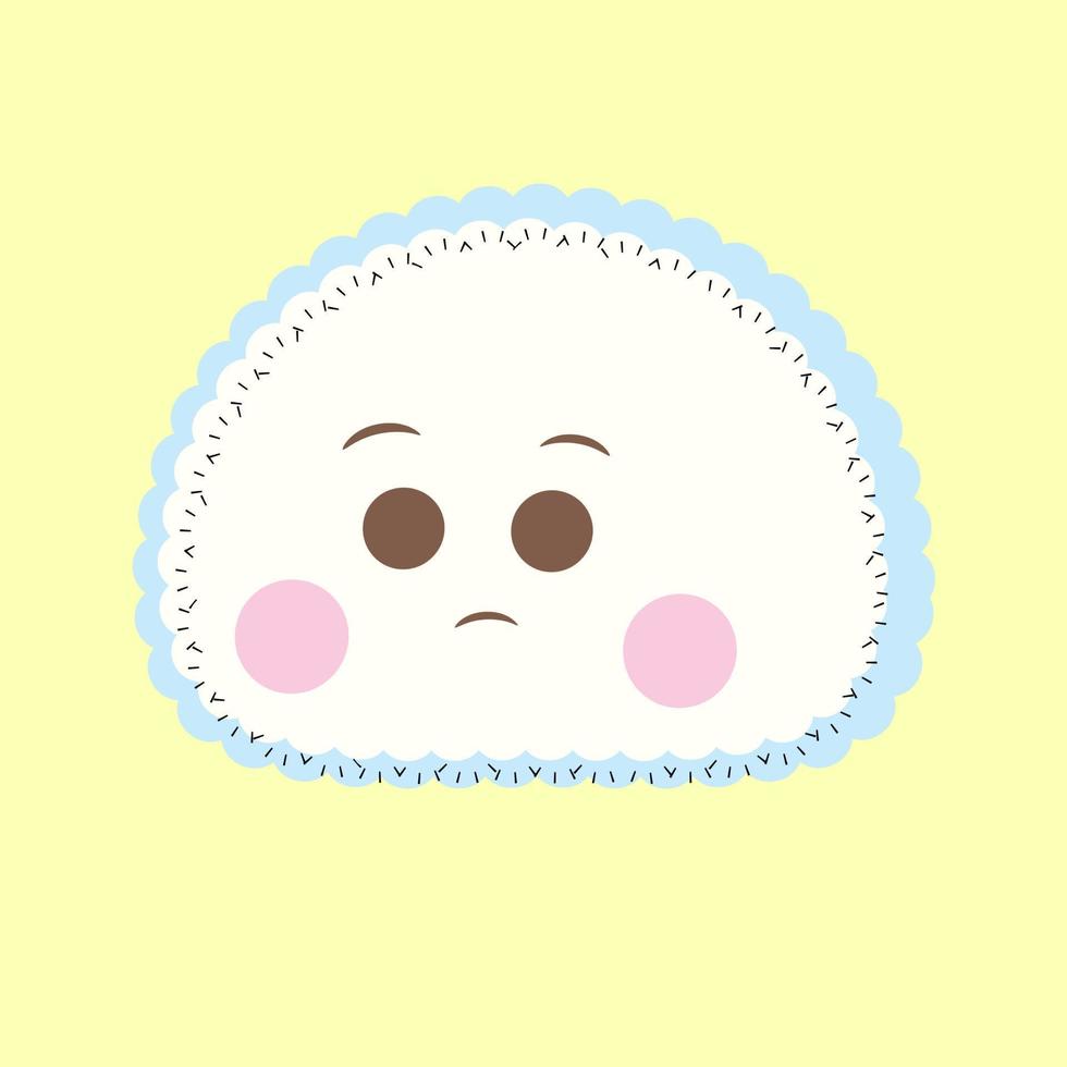 Cute emoji flat emoticon illustration hand drawn design vector