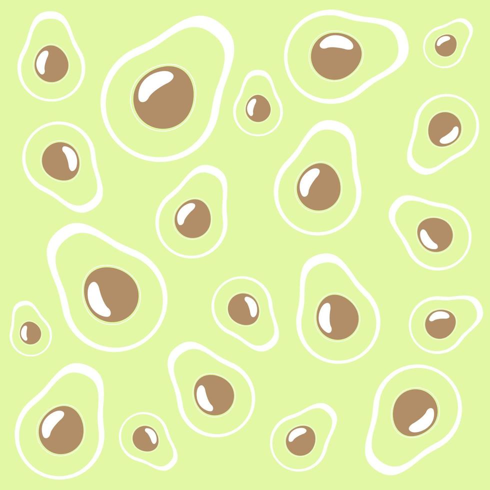Avocado seamless pattern illustration vector