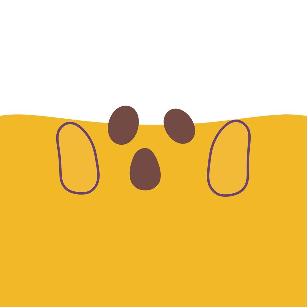 Emoticon with fear expression vector