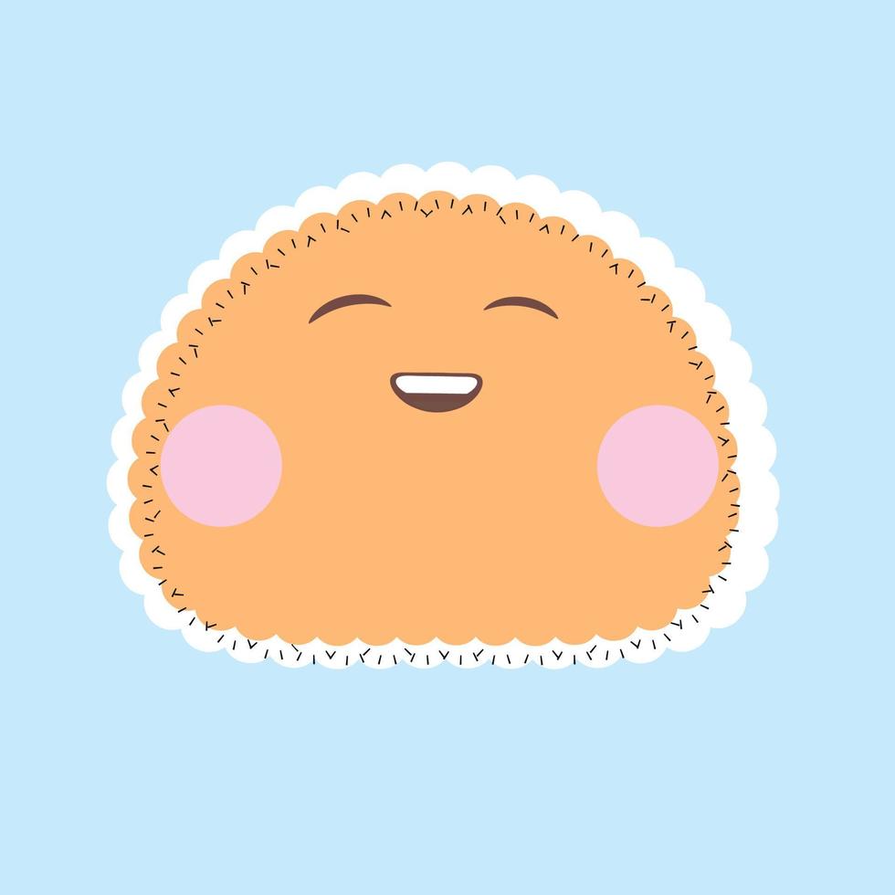 Cute emoji flat emoticon illustration hand drawn design vector