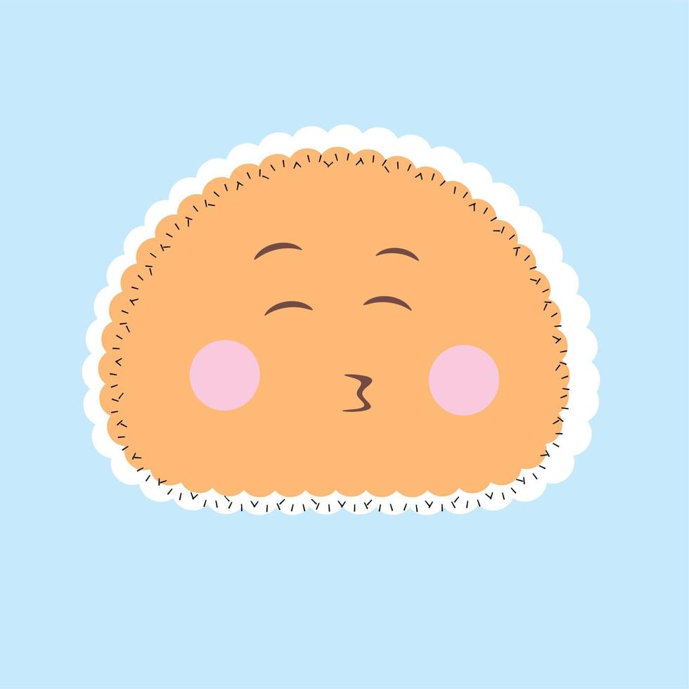 Cute emoticon face vector
