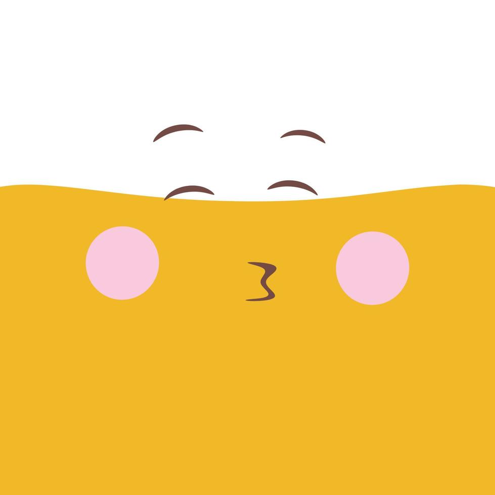 Cute emoticon illustration vector