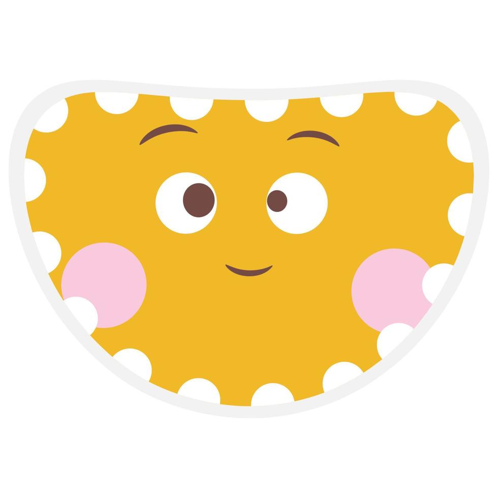 Cute emoji face vector