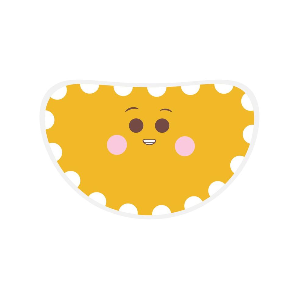 Cute emoji face vector