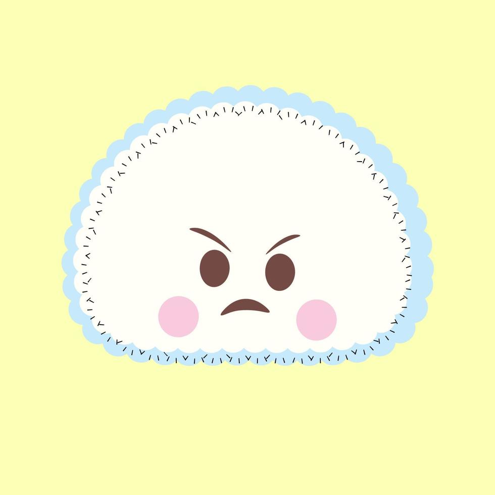 Cute emoji flat emoticon illustration hand drawn design vector