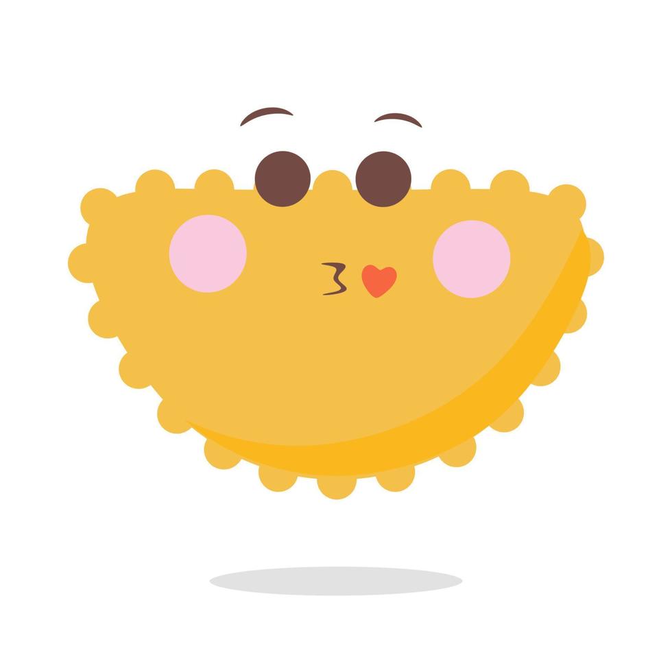 lindo emoji plano kawaii vector diseño dibujado a mano ilustración