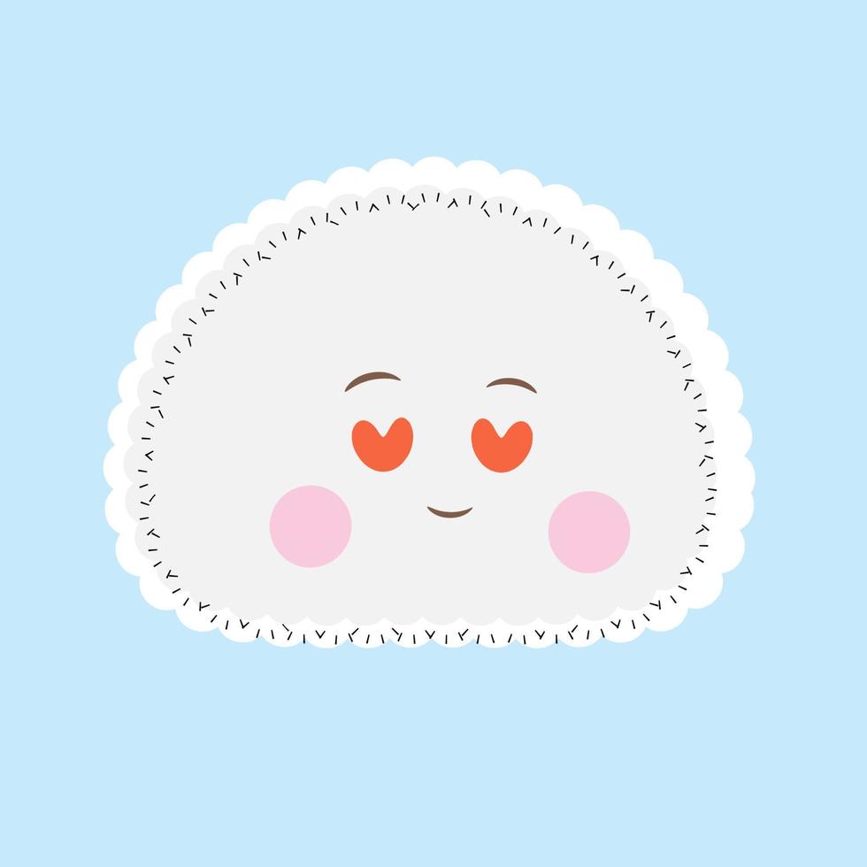 lindo emoji ilustración emoticon pegatina dibujado a mano vector