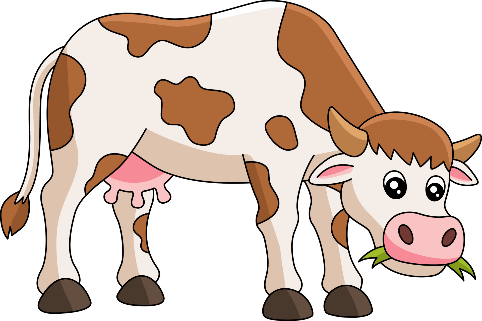 Cow Cartoon Colored Clipart Illustration 7528057 Vector Art at Vecteezy