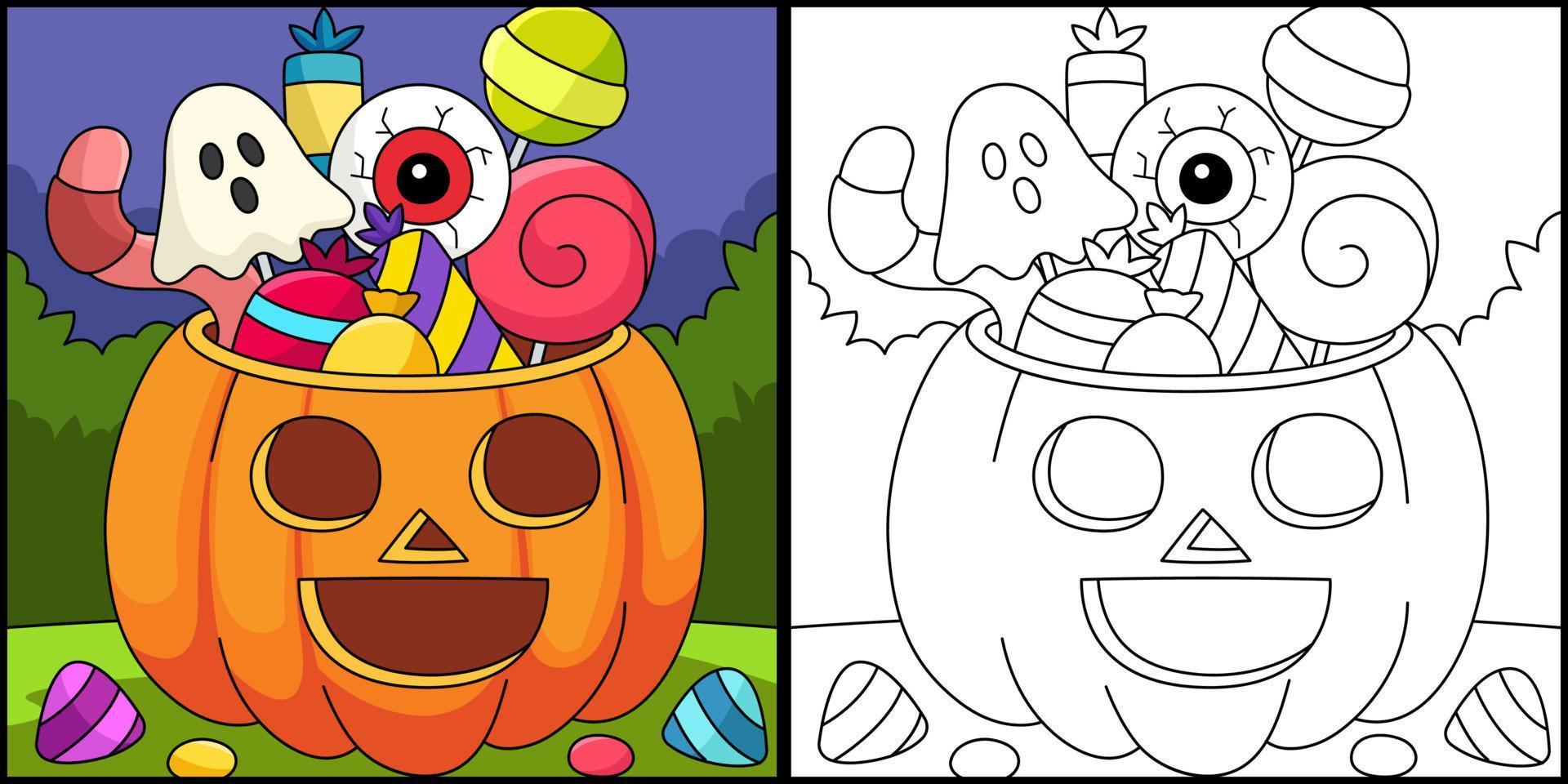 Trick or Treat Pumpkin Halloween Illustration vector
