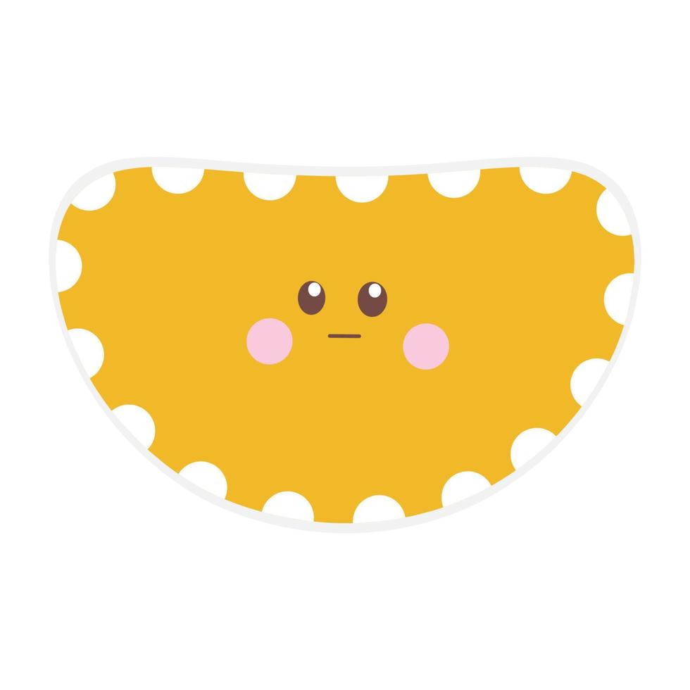 Cute emoji face vector