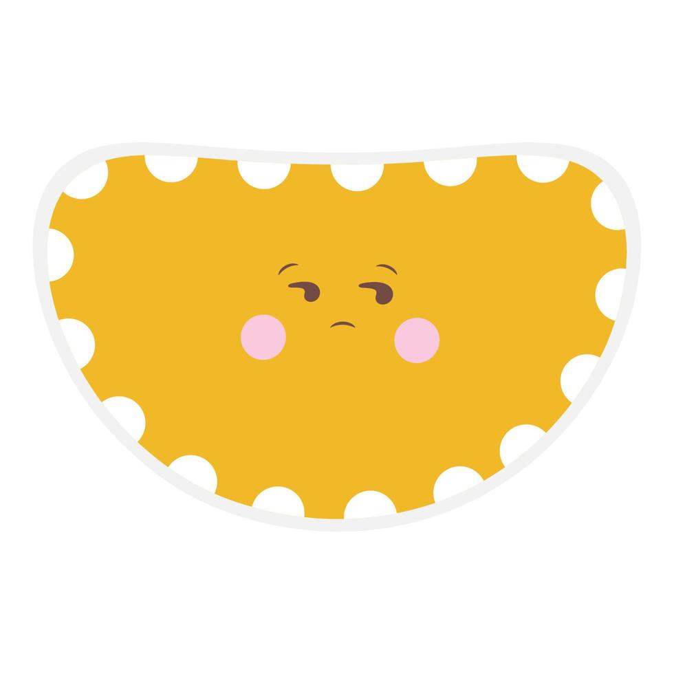 Cute emoji face vector