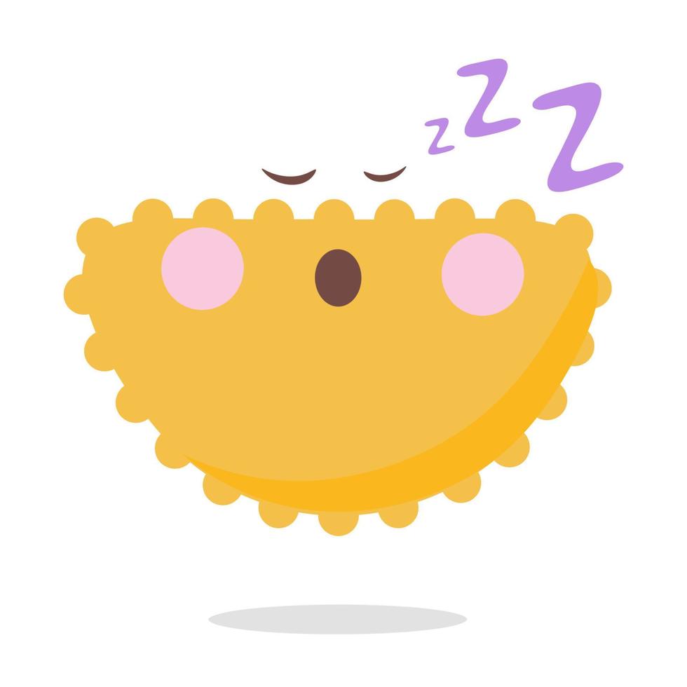 Cute emoji with sleeping expression vector