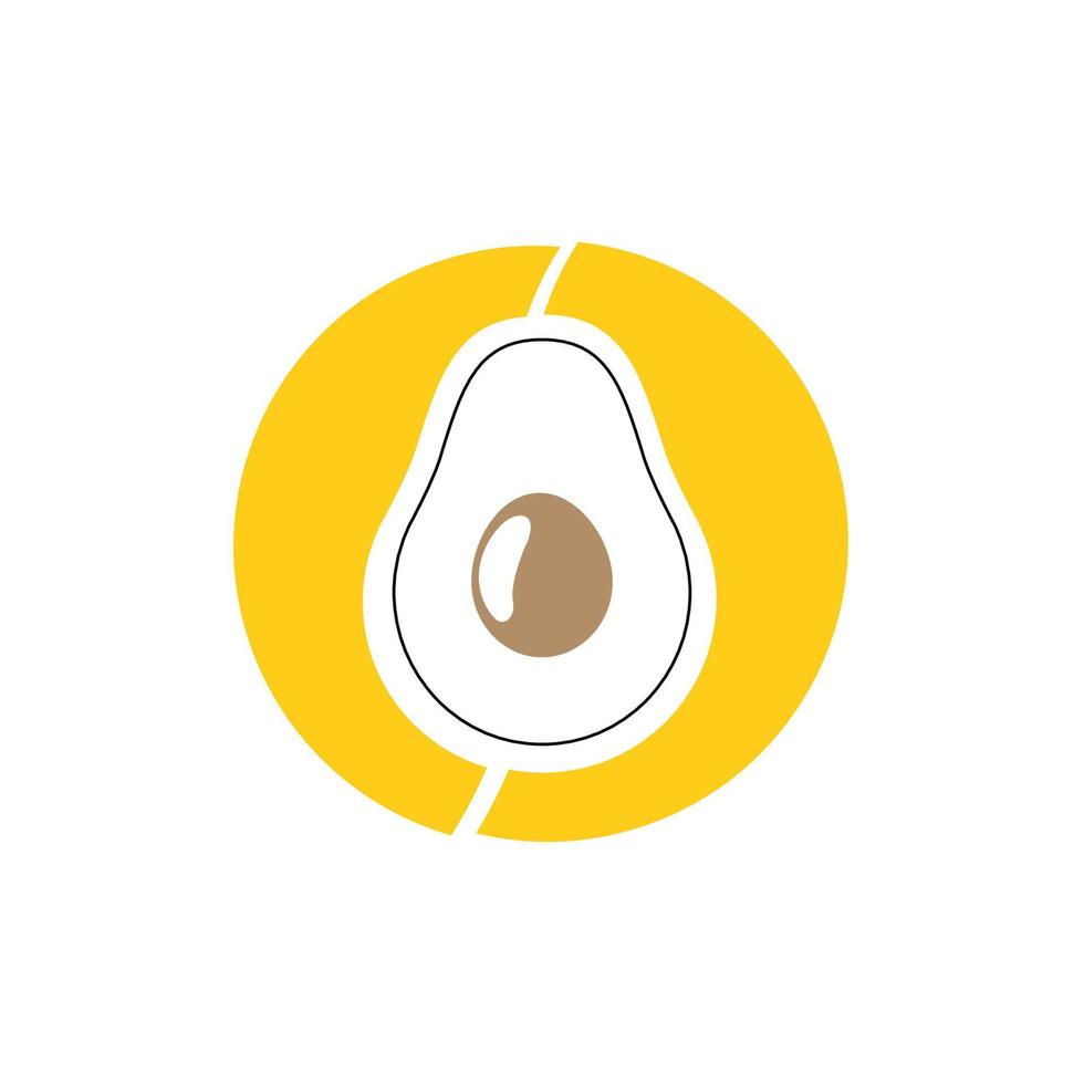 Avocado flat illustration vector