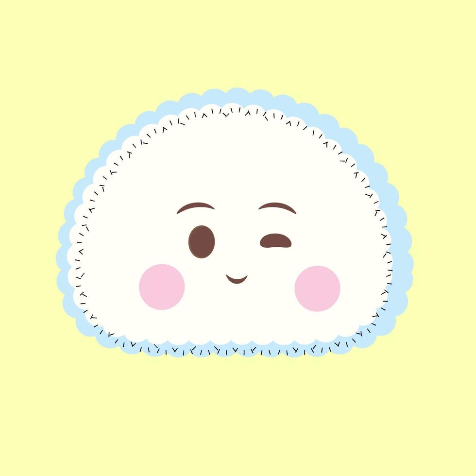 Cute emoji face vector