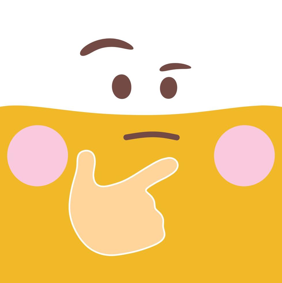 Cute emoji expression vector