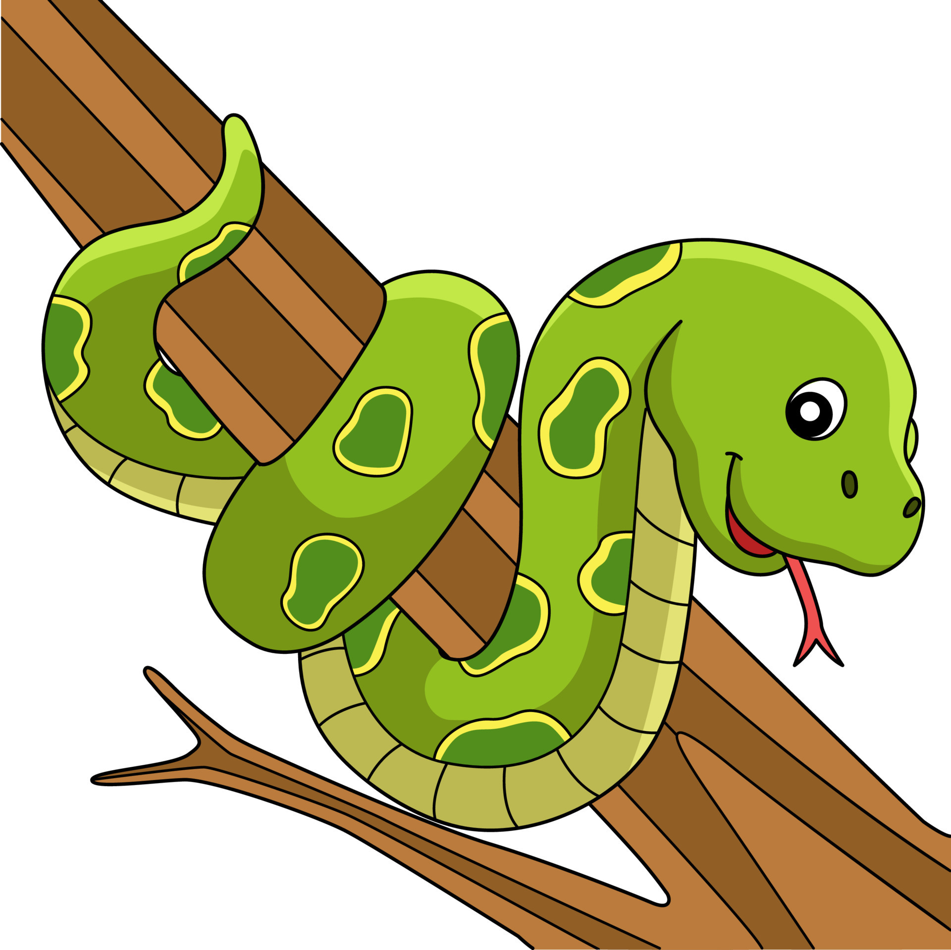 Snake Animal Cartoon Colored Clipart Illustration 7528129 Vector Art at  Vecteezy
