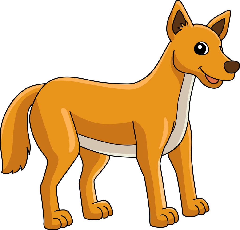 Dingo Animal Cartoon Colored Clipart Illustration vector