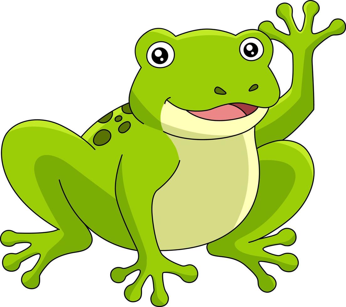 Frog Cartoon Colored Clipart Illustration 7528211 Vector Art at ...