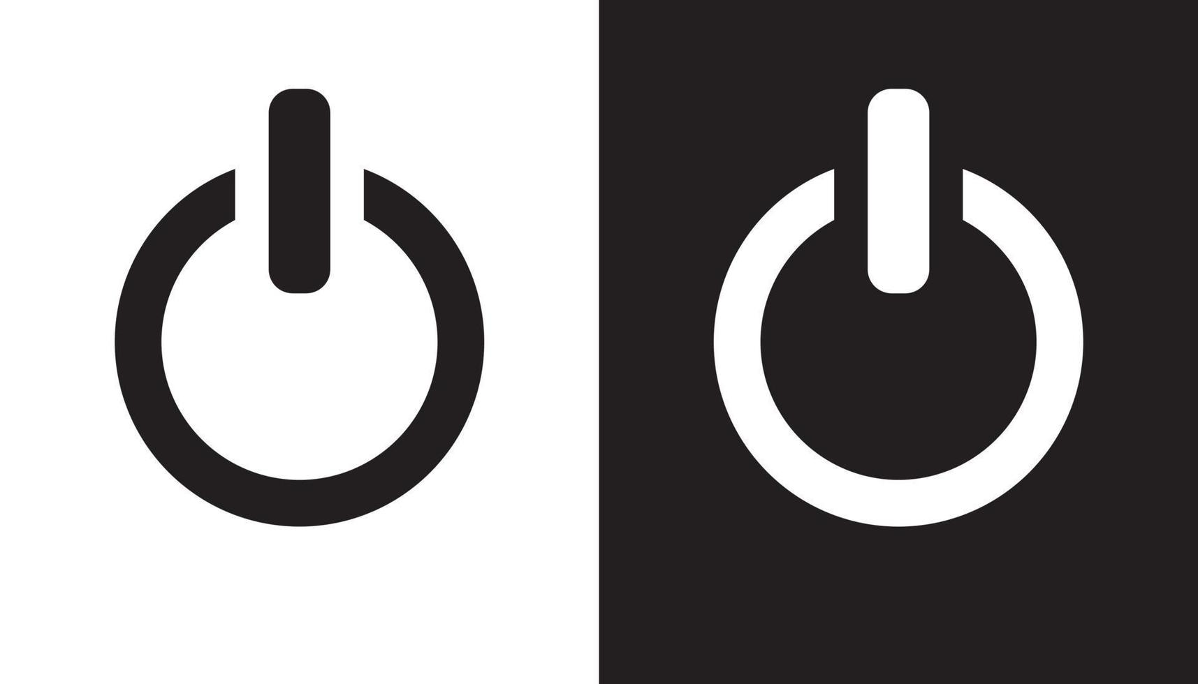 icono de poder vector icono de energía aislado sobre fondo blanco. Diseño de logotipo en blanco y negro de dos potencias, signo simple de icono de potencia.