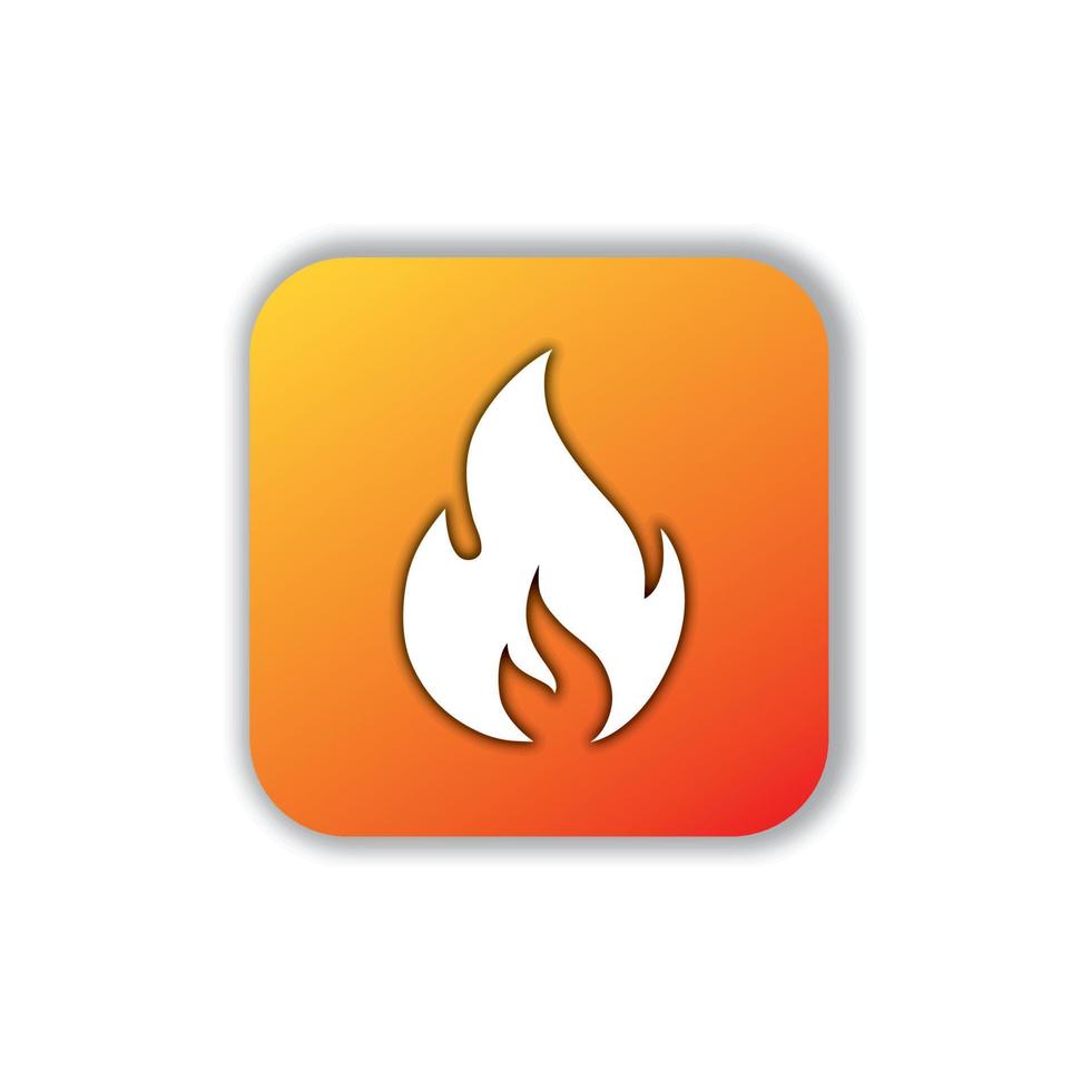 icono de fuego. ilustración de diseño de vector de icono de fuego. icono de fuego signo simple. logotipo de fuego.