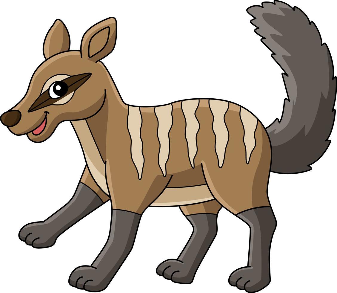 Numbat Animal Cartoon Colored Clipart Illustration vector
