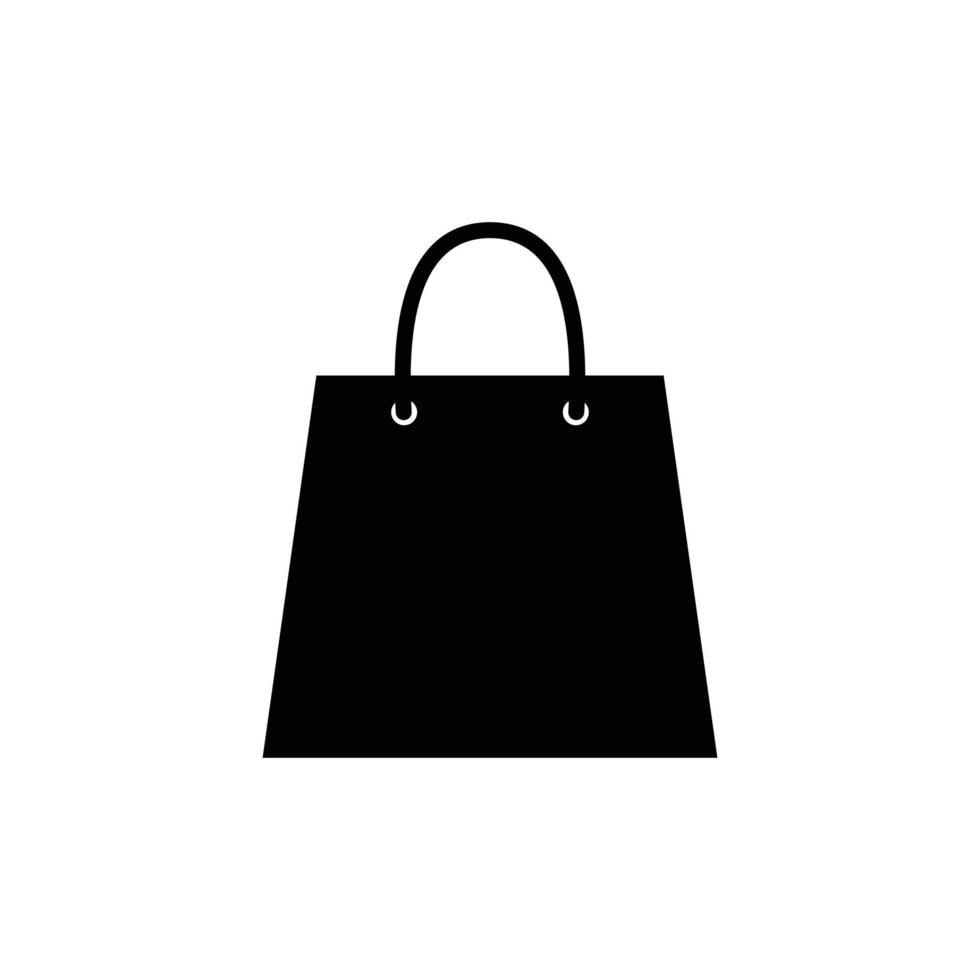icono de bolsa de compras. ilustración de diseño de bolsa de compras, signo simple de bolsa de compras. diseño del logo de la bolsa de compras. vector