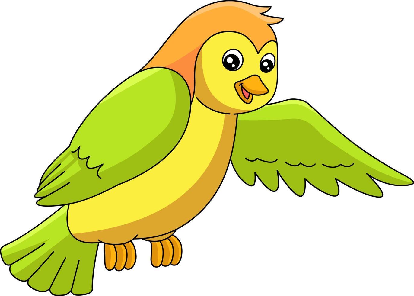 Bird Cartoon Colored Clipart Illustration vector